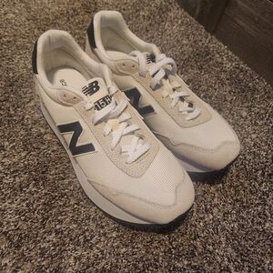 New Balance Cream/Black 515 Retro Runner Sneakers